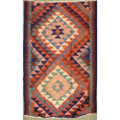 ABC Rugs Kilims Collection Authentic Hand-Knotted Sanandaj Vintage Kilims Natural Wool Seneh Collection Area Kilim 5'10