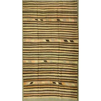 ABC Rugs Kilims Collection Authentic Hand-Knotted Sanandaj Vintage Kilims Natural Wool Seneh Collection Area Kilim 7'6" X...