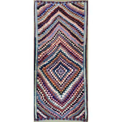ABC Rugs Kilims Collection Authentic Hand-Knotted Sanandaj Vintage Kilims Natural Wool Seneh Collection Area Kilim 11'11