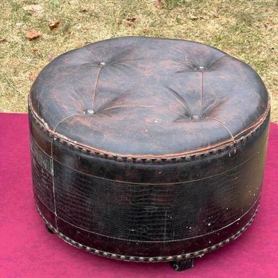 Leather Ottoman