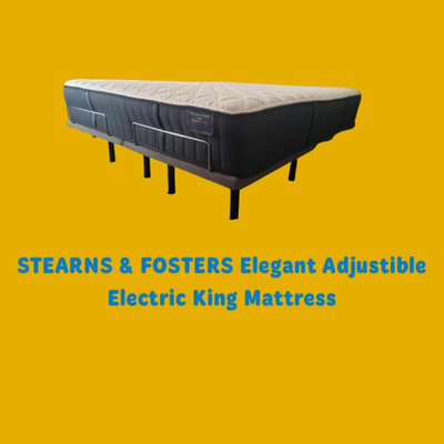 STEARNS & FOSTER $8,000+ MFR VALUED! KING SIZE Adjustible Bed WARRANTY AVAILABLE BED BRAND NEW NEVER BEEN USED. 