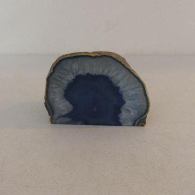 Blue Arizona Agate Geode Candle Holder