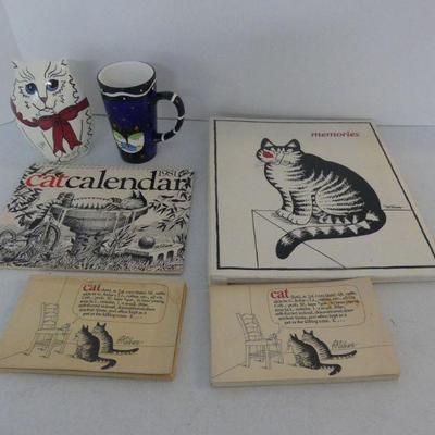 For the Cat Lover - B. Kliban, Cats by Nina (Lyman) and Milson & Louis - 6 Items in All