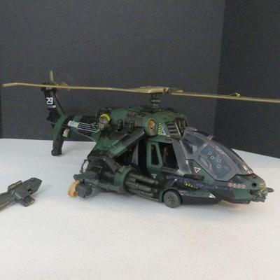 Vintage 2002 G.I. Joe Night Attack Chopper with Attack Sounds & Weapon Activated Sounds!