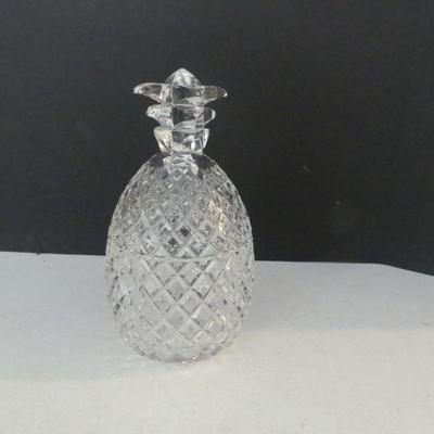 Vintage Godinger 24% Lead Crystal Pineapple Jar