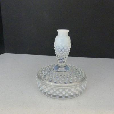 Vintage Fenton French Opalescent Hobnail Vanity Perfume Bottle