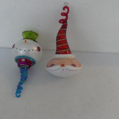 Member's Mark Holiday Santa & Snowman Jumbo Ornaments