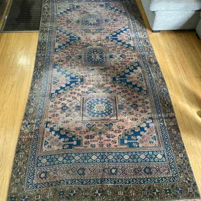 Handwoven rug, 10 ft x 4 ft 8 in