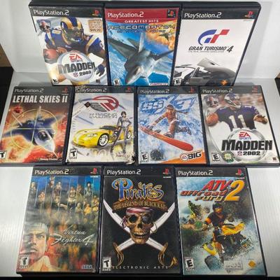 HKT002 Lot of 10 Playstation 2 PS2 Video Games in Cases 