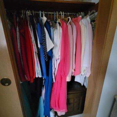 One of 4 closets full of vintage ladie's clothing 