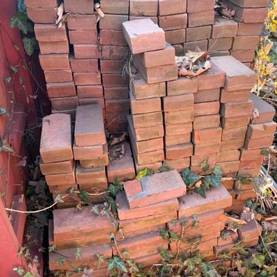 Lot of outdoor brick pavers.