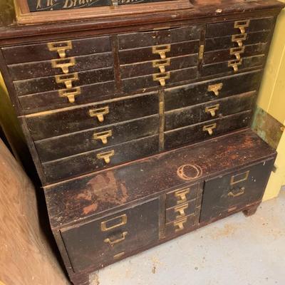 Antique Library Bureau Solemakers filing cabinets.