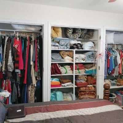 Women's clothing, blankets, linen 