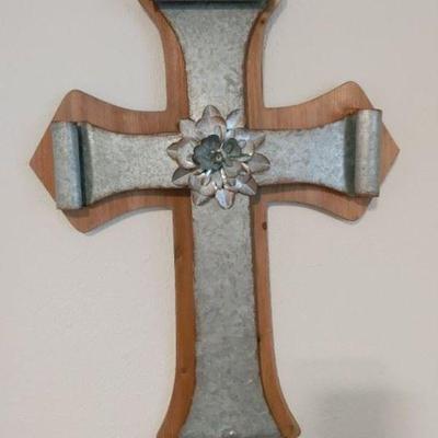 Wood/Metal Wall Cross 
