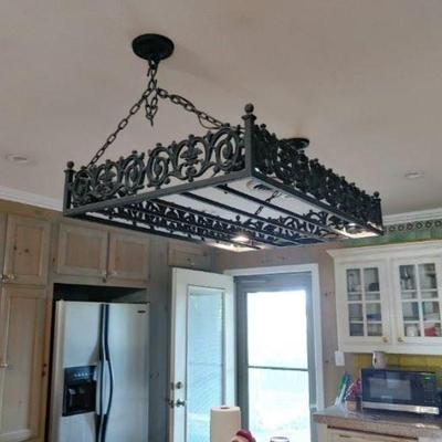 Black Iron Hanging Pot Rack 