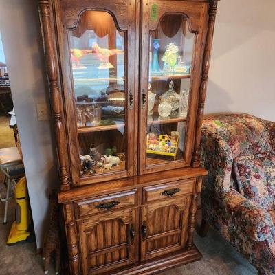 Keller lighted curio cabinet