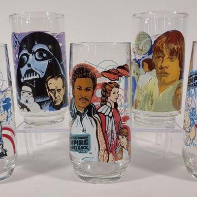 5 Vintage Star Wars Burger King Glasses