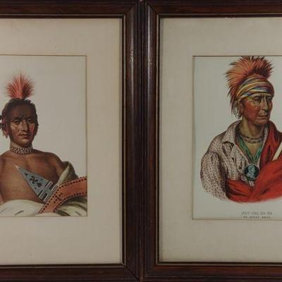 Pair of Native American Framed Prints