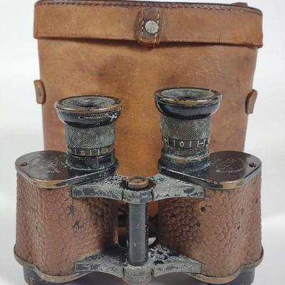 WWI US Navy 6X30 Gun Factory Binoculars w/ Case
