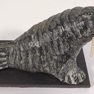 Wolf Original Walrus Inuit Sculpture