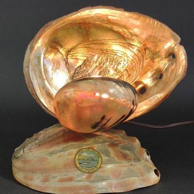 Vintage Abalone Shell Catalina Island Lamp (Works)