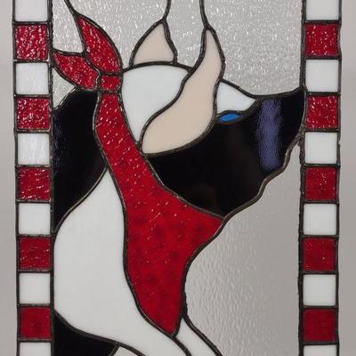 Leaded Stained Glass Pig Sun Catcher