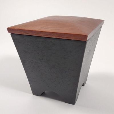 Modern Wood Polished Box w/ Felt Liner
