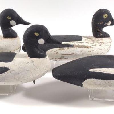 4 Goldeneye Working Duck Decoys