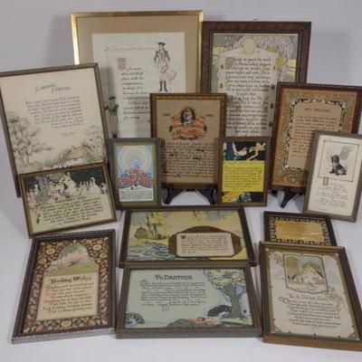 14 Framed Motto Prints (Incl Buzza & Others) - A