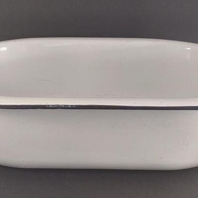 Vintage White Enamel Baby Tub / Wash Basin