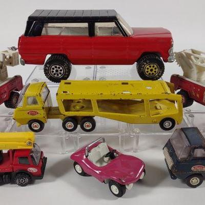 7 Vintage Tonka & Buddy L Miniature Toy Trucks