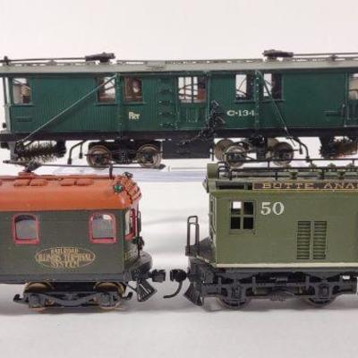 3 Brass Painted HO Model Trains (Incl Suydam)