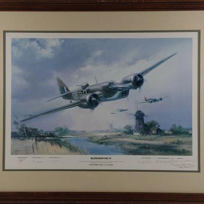 Frank Wootten Signed Blenheim MK IV Plane Print