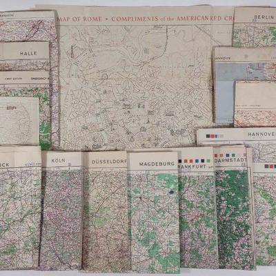 16 WWII Military War Office Maps Germany (1st Ed)
