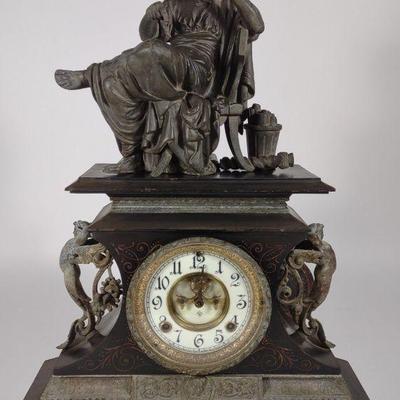 Ansonia Clock Co Figural Mantle Clock
