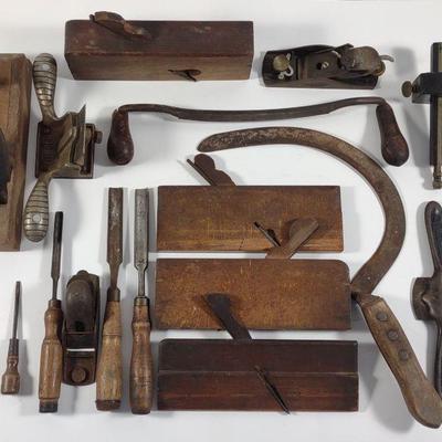 16 Antique Wood Working Tools