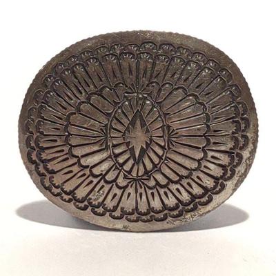 Harvey Bear Track Navajo Silver Brooch / Pin