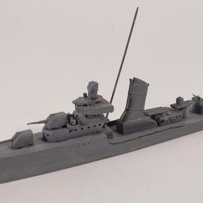 Scale model on Destroyer Ship (Lead & Wood)