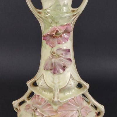 Art Nouveau Royal Dux Style Matte Vase