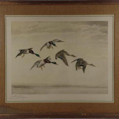 Leon Danchin Signed Duck Etching w/ COA