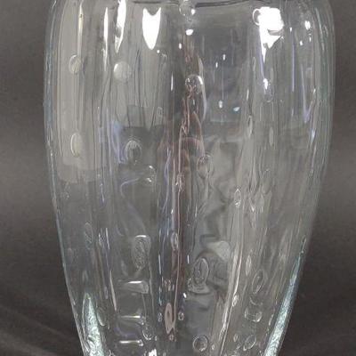 Tom Stoenner Signed Art Glass Vase