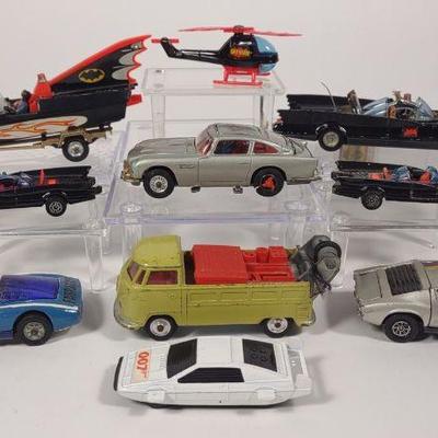 10 Corgi Toys Batman Cars, 007 & Race Cars