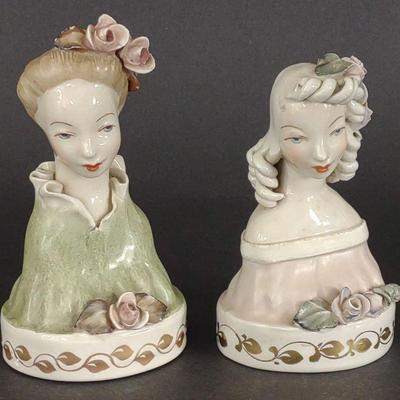 Two Cordey Lady Bust Figurines (5001, 5002)