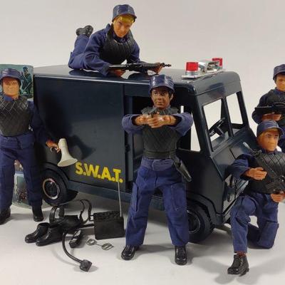 1975 LJN SWAT Police Van & Action Figures