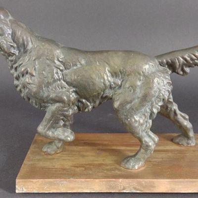 Large Bronze Irish Setter Dog Sculpture