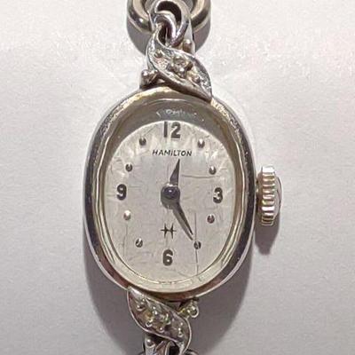 10K Gold Hamilton Ladies Wrist Watch (Works)