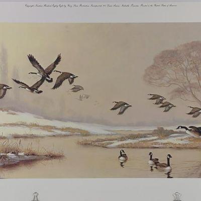 Jim Lamb Signed & Numbered 1988 Geese Print