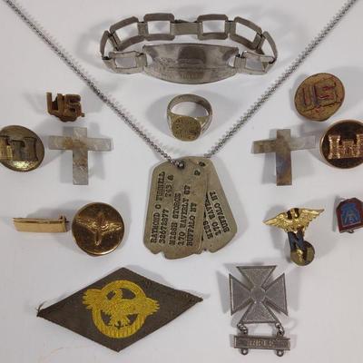 WWII US Military Trench Art, Medals, & Pins