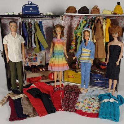 1960s Barbie & Ken, 2 TNT Dolls & Outfits