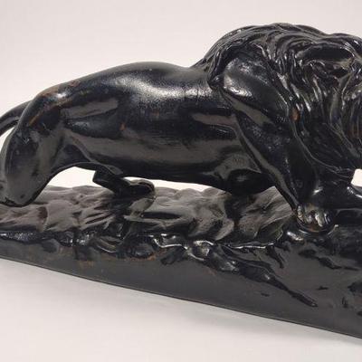 After Isidore Bonheur Prowling Lion Sculpture